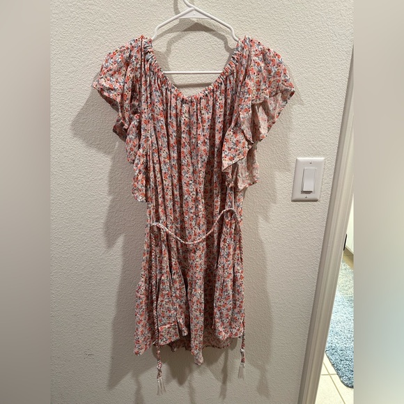 NWT! Cynthia Rowley Floral babydoll dress with tassel belt in medium - Picture 2 of 5